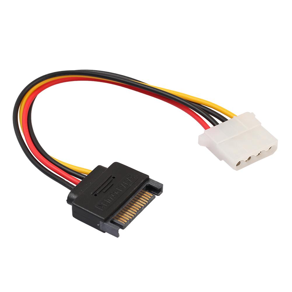 

SATA 15pin Male to IDE Big 4pin Hard Disk Drive Power Cord Connector Cable, 501 Original