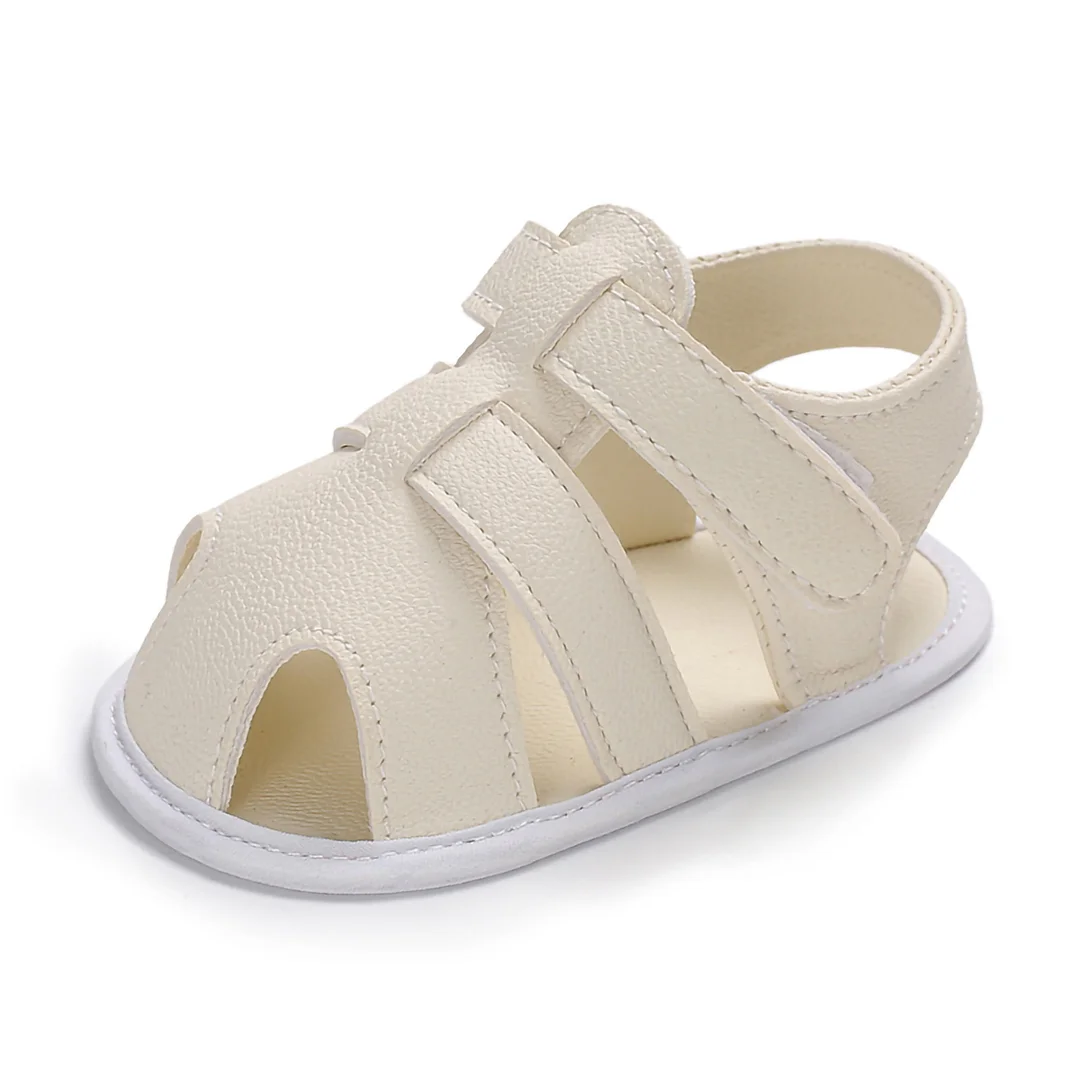 Letclo™ 2021 Summer New Leather Baby Boy Girl Velcro First Walkers Baby Shoes letclo Letclo