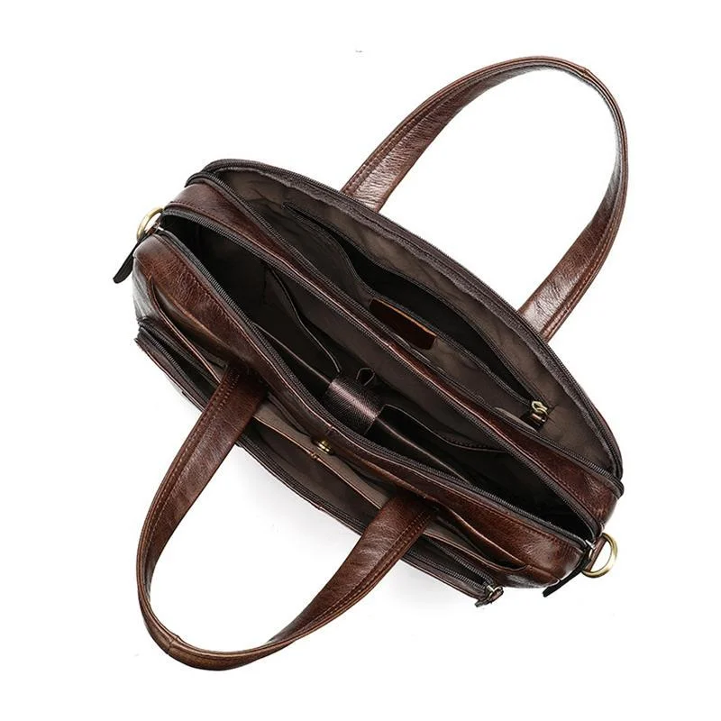 Practical Business Large Capacity Handbags Vintage 15.6 Inch Case