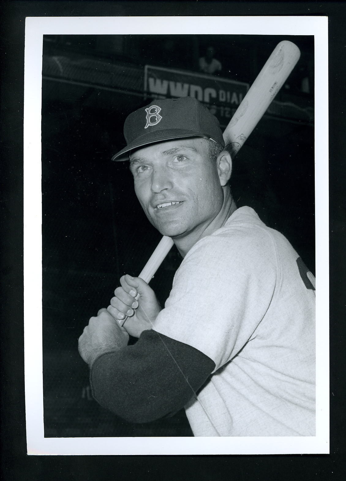 Bill Renna circa 1958 Press Original Photo Poster painting by Don Wingfield Boston Red Sox