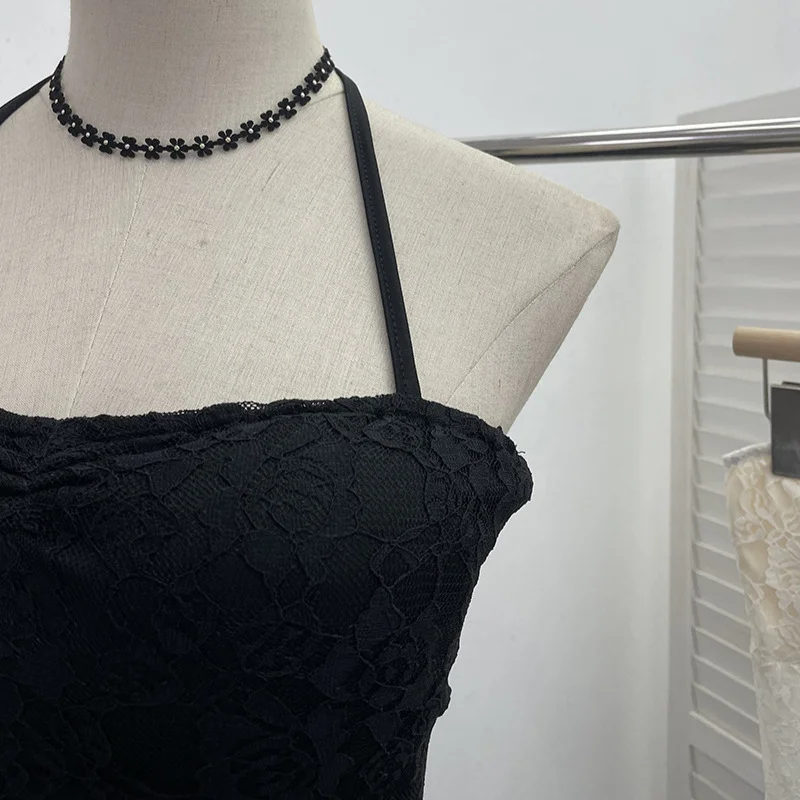 Churchf Real Patted Neck Lace Breast Pad Sling Sling Sling Waist Sling Babes Design Feeling Ribbon Mid-Long Blouse 66669