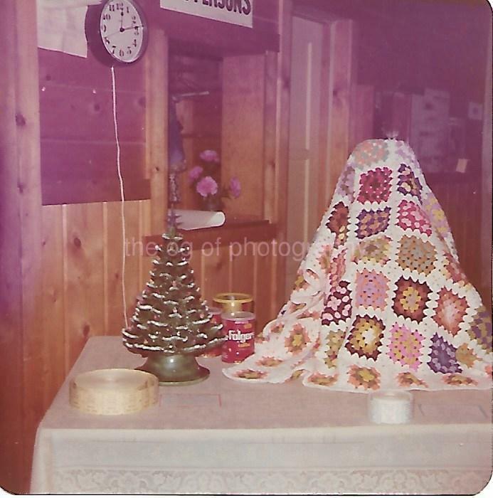 Christmas Abstract FOUND Photo Poster painting ColorOriginal 70s Snapshot 13 14 R