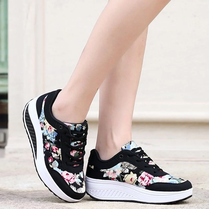 Women Shoes 2021 Fashion Sneakers Women Breathable Comfortable Wedges Sneakers Female Shoes Women Vulcanize Shoe Sneakers Women
