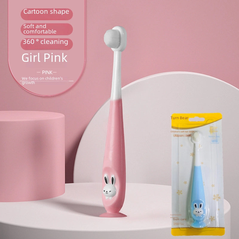 Children’s Hair Toothbrush Cartoon Rabbit Soft Hair Toothbrush 1-12 Years Old Baby Soft Hair Oral Cleaning Toothbrush Box