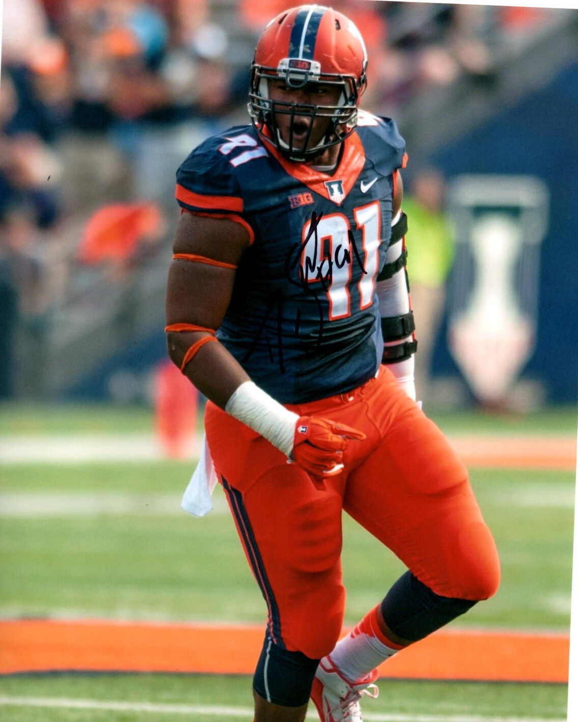 Dawuane Smoot Illinois Fighting signed autographed 8x10 football Photo Poster painting Illini b