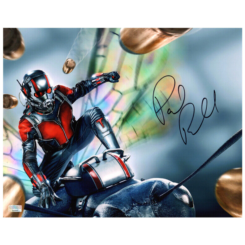 Paul Rudd Autographed Ant-Man Action 11×14 Photo Poster painting