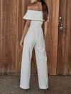 Off-The-Shoulder Empire Wide Leg Jumpsuits
