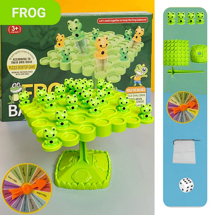 📢📢55 % Rabatt!! ⏰Balance-Laubfrosch-Stapelspielzeug🐸Kleine Denkspiele, die sich f&uuml;r Eltern und Kinder zum gemeinsamen Spielen eignen