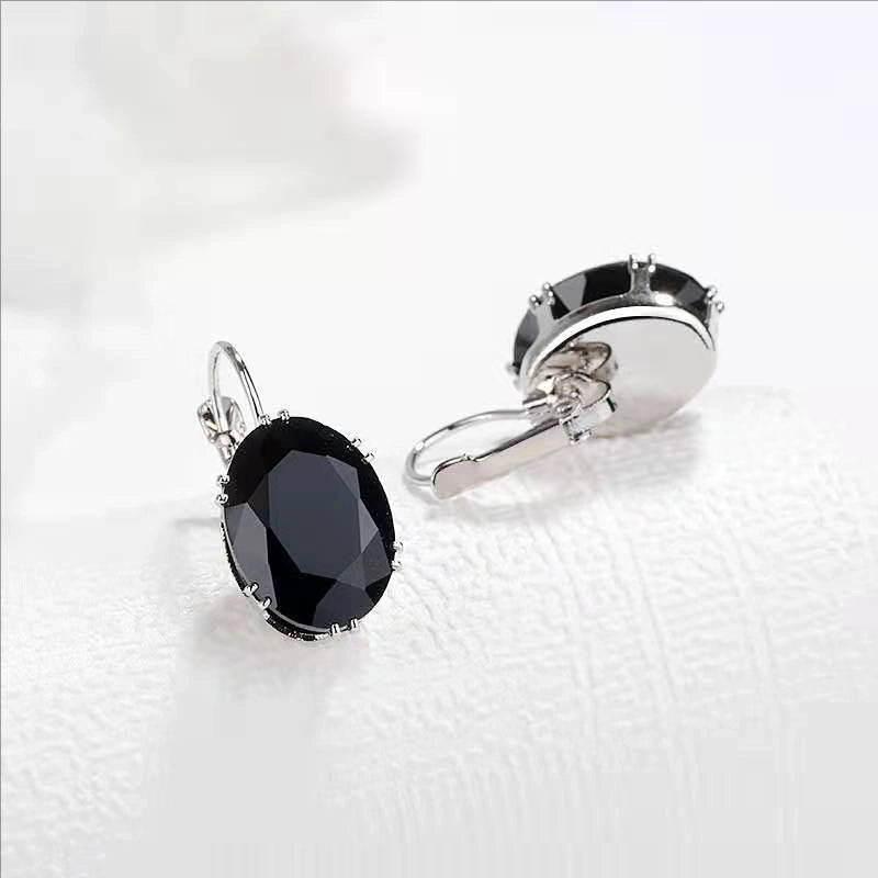 Jewelry Light Luxury Niche Colored Gemstone Stud Earrings Women’s Fashion Trendy Design Popular Earrings Earrings