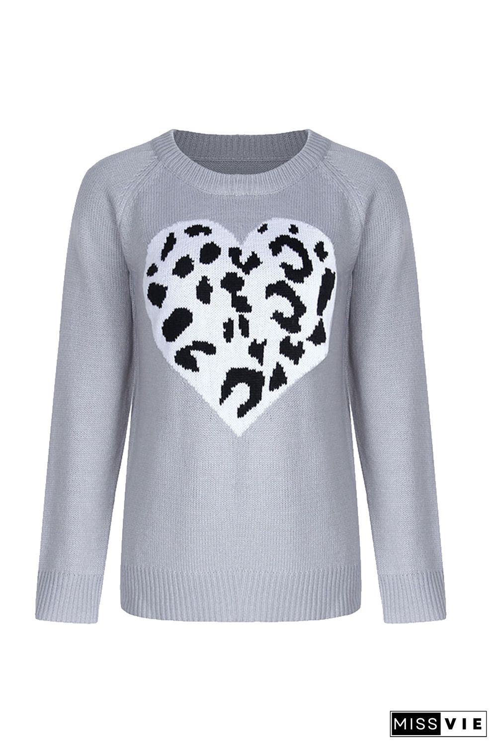 Casual Print Patchwork O Neck Tops Sweater(4 Colors)