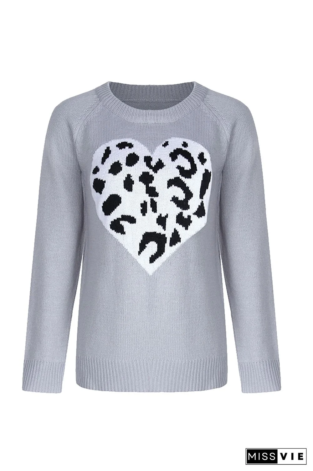 Casual Print Patchwork O Neck Tops Sweater(4 Colors)