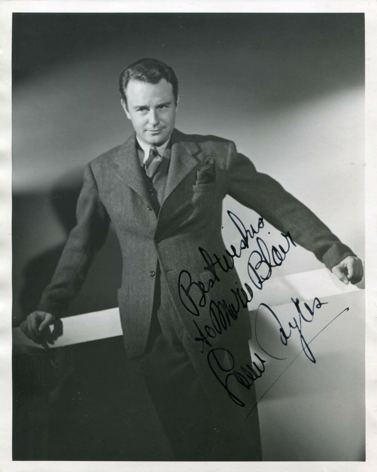 TOP ACTOR Lew Ayres autograph, signed vintage studio Photo Poster painting