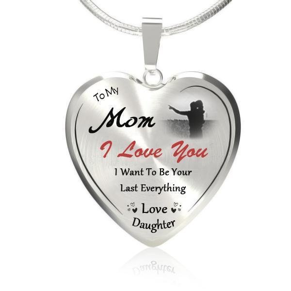 Mayoulove To My Mom Heart Necklace-Forever-Mayoulove