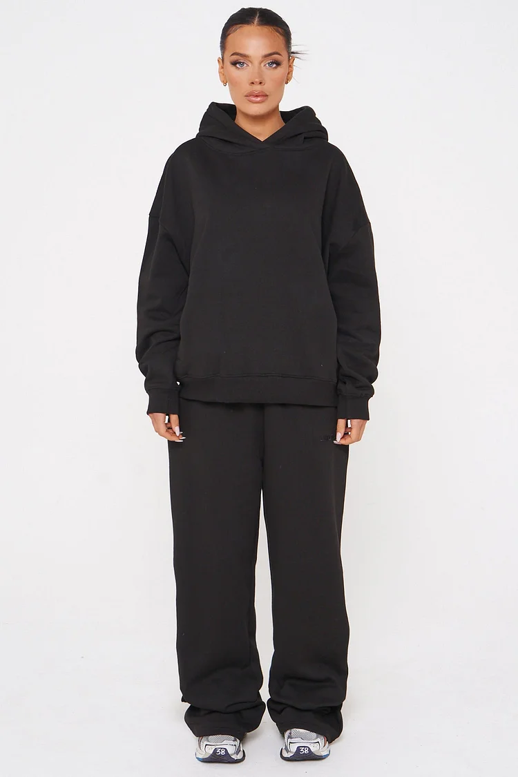 Black Organic Cotton Oversized Hoodie