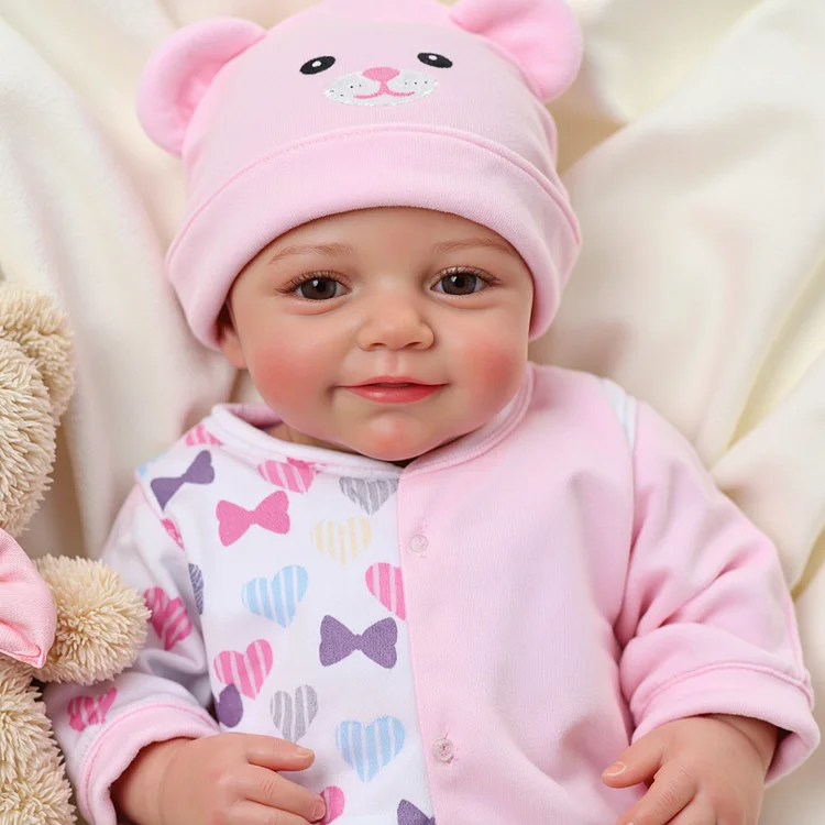 [Pre-Order]Babeside Smiling Reborn Baby Cassia 20" Little Infant Girl Building Lovely Memories
