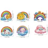 6Pcs Regenbogen Wolke - 5d DIY Handwerk Aufkleber Magnet