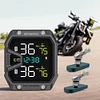Motorcycle TPMS Tire Pressure Temperature Monitoring Alarm System with 2 Sensors