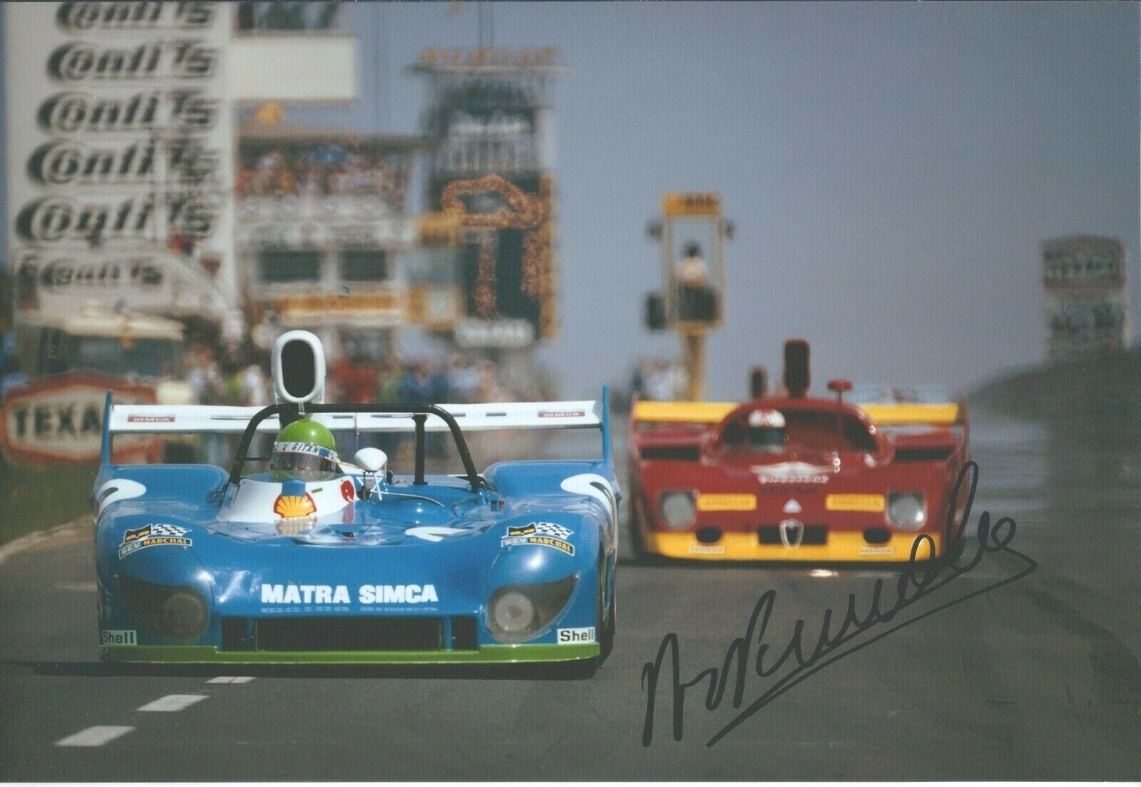 Henri PESCAROLO SIGNED 12x8 Photo Poster painting AFTAL Autograph COA Matra Simca Racing Driver