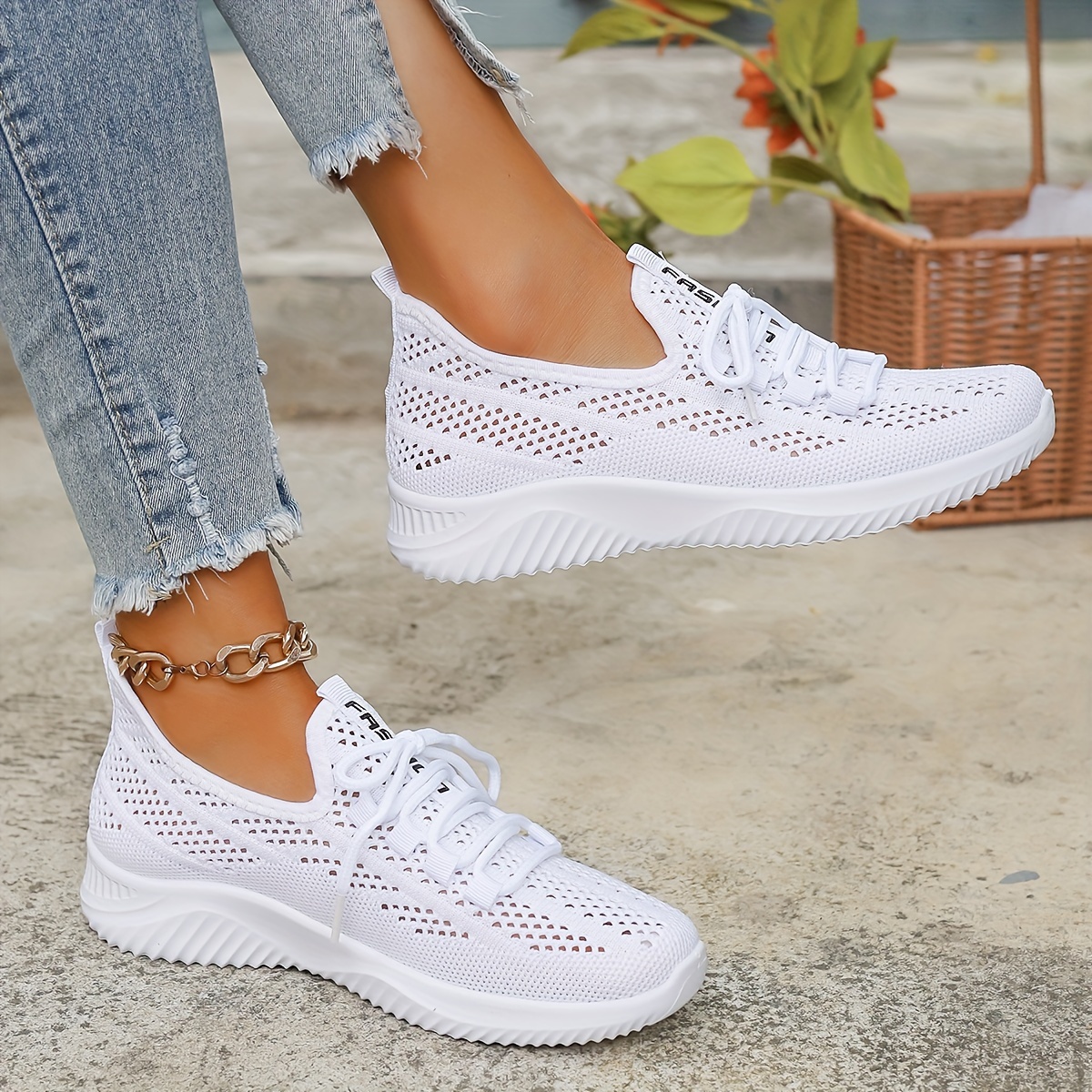🔥Última promoção - 50% de desconto - Calçado desportivo feminino macio, antiderrapante e respirável para uso diário