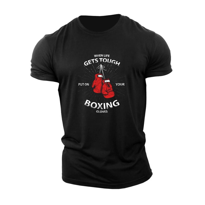 Cotton Boxing Gloves Graphic T-shirts tacday