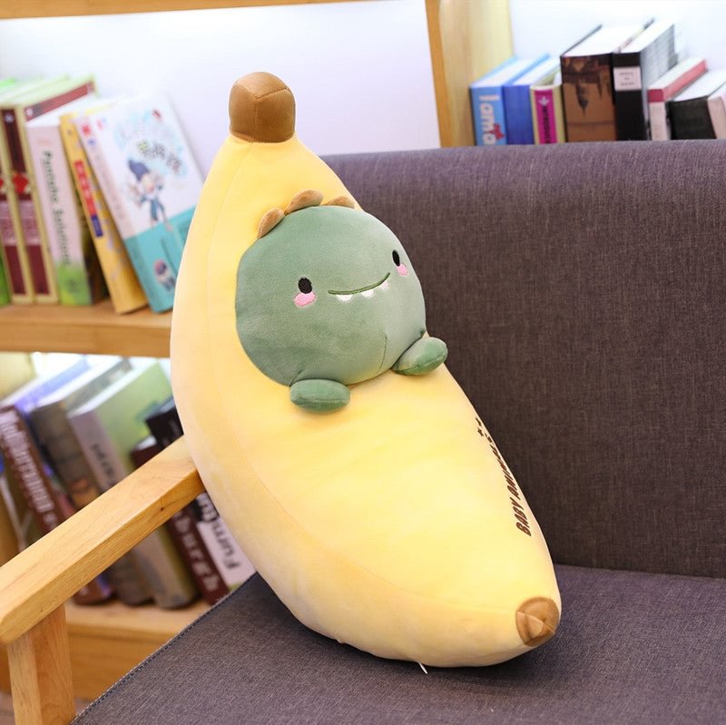 CuteeeShop Long Banana Stuffed Plush Body Pillow Toy