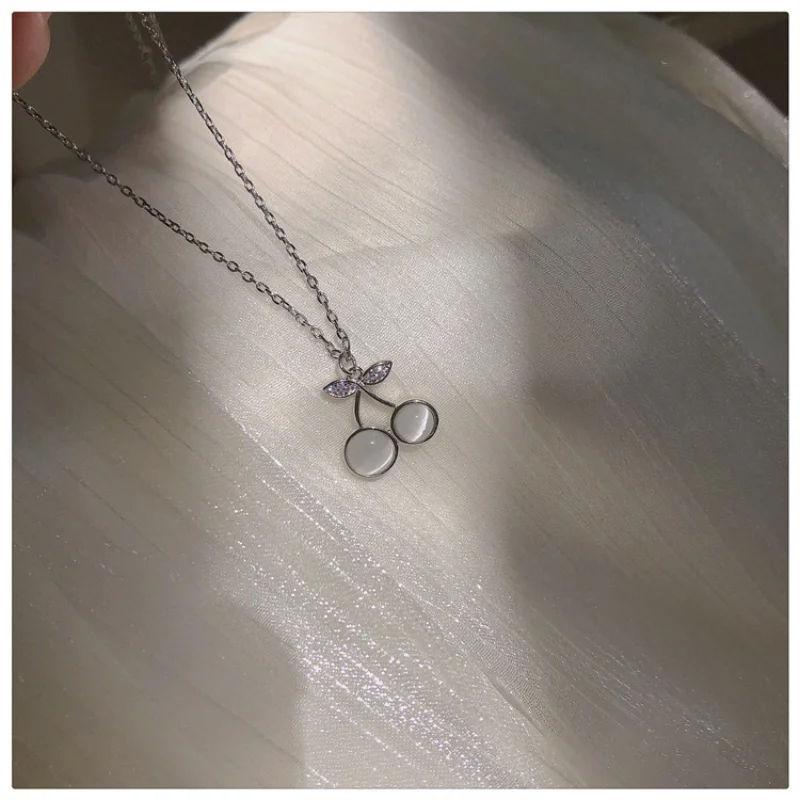 Cherry &bull; Opal necklace