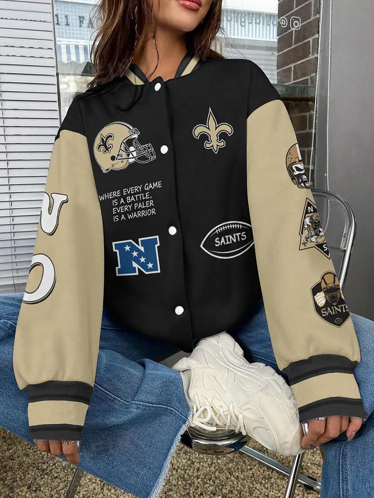 New Orleans Saints  National Football League 2024 Make Your Mark Unisex Varsity Jacket