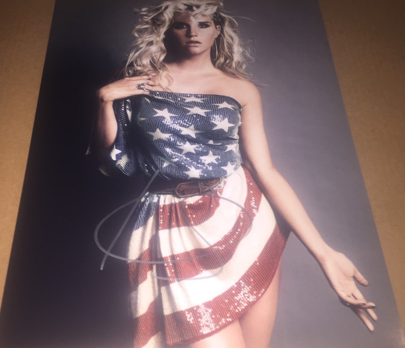 Kesha Singer Tik Tok Singer Hand Signed 11x14 Photo Poster painting Autographed COA Ke$ha XX