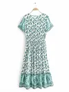Bohemia  Floral  Floral V-Neck Maxi Dresses
