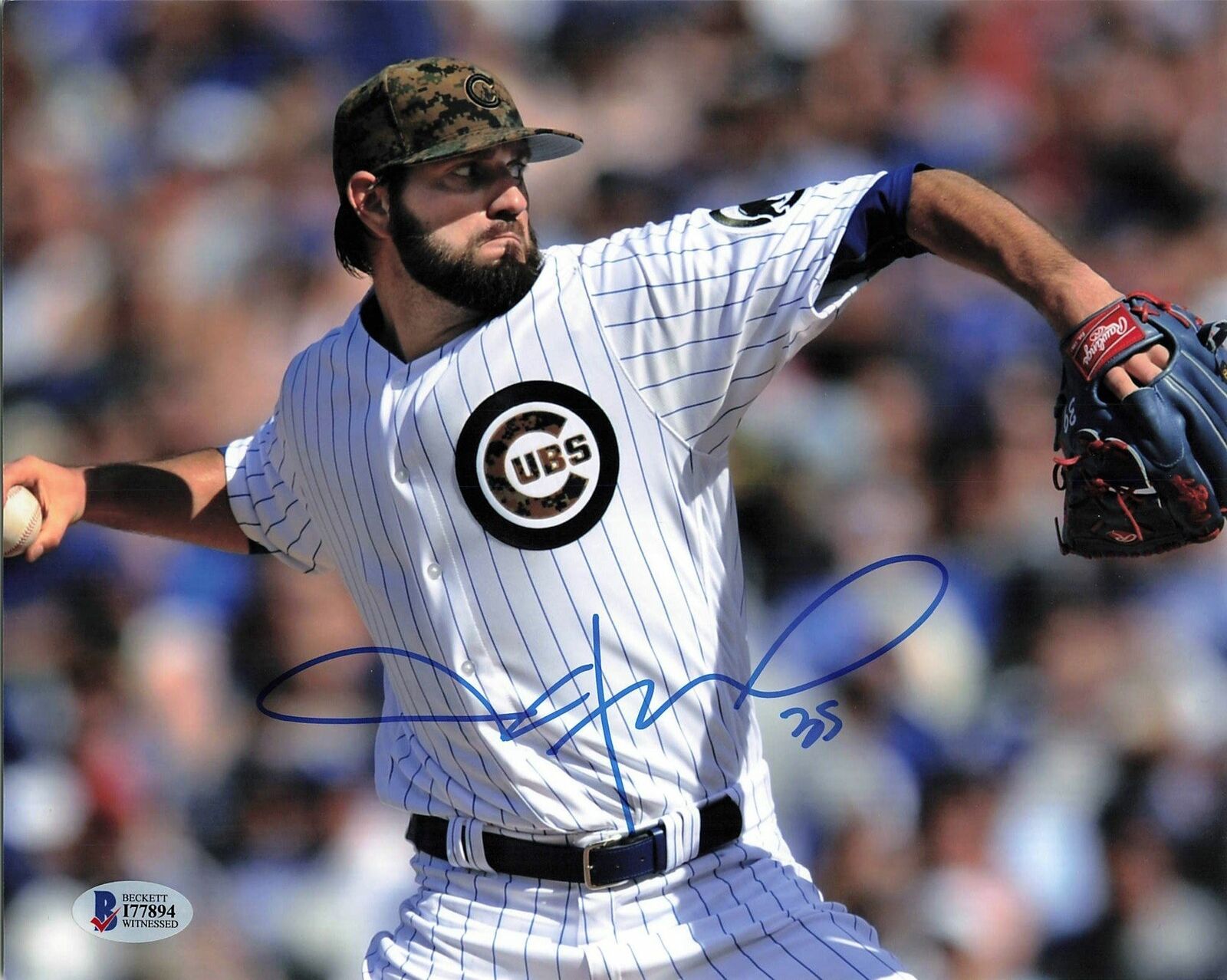 Jason Hammel signed 8x10 Photo Poster painting BAS Beckett Chicago Cubs