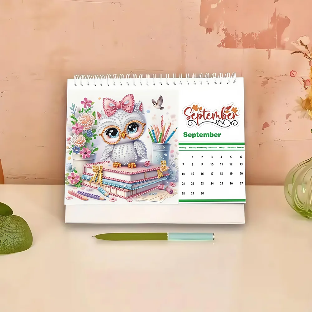 5D/DIY Calendar Crystal Painting Desk Calendars Kit Diamond Decorations Calendar