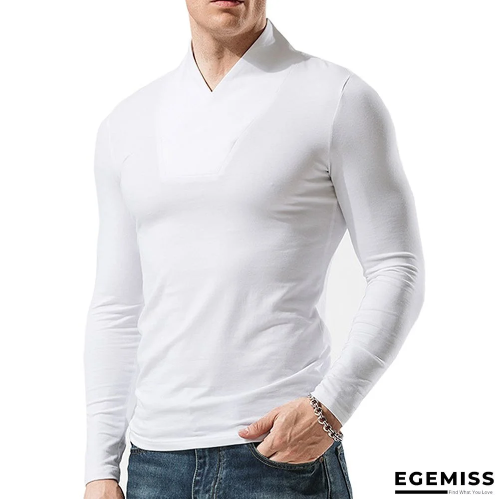 Men's Long Sleeve Turtleneck T Shirt Men's Bottoming Shirt Men's T Shirt | EGEMISS