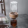 Wooden Ring Ice Drip Pot Double Glass Drip Filter Ice Coffee Pot