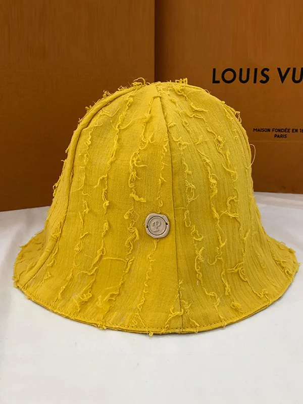 Fashion Sunscreen Solid Color Cotton Foldable Beach Hat