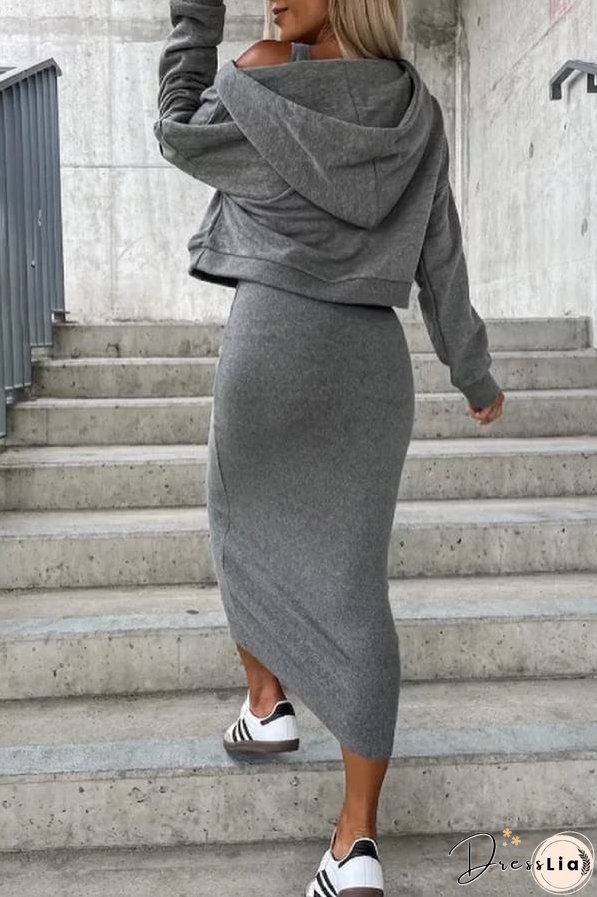 Sundress V-neck Hoodie Set