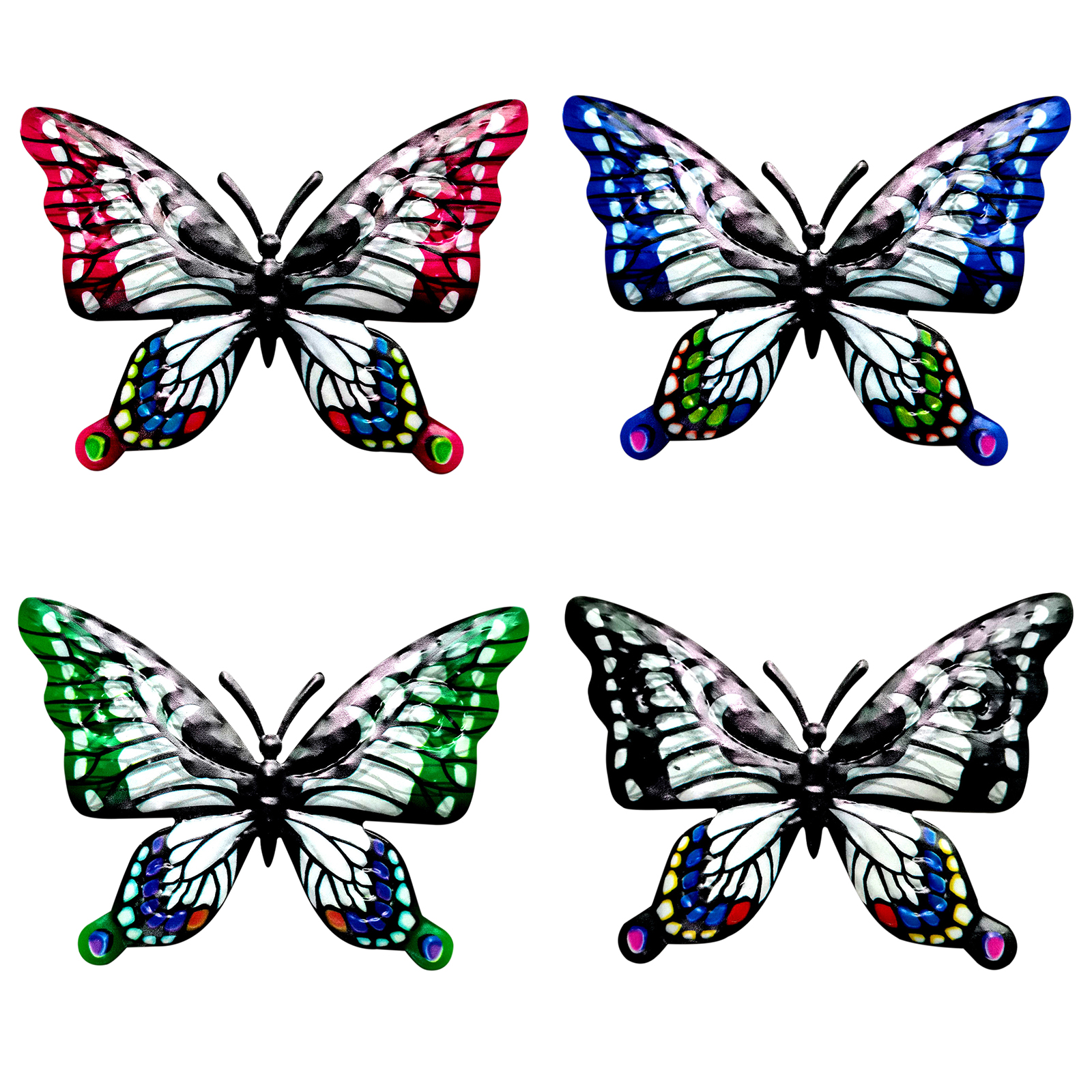 

Metal 3D Butterfly Wall Decor Iron Wall Hanging Decoration Outdoor Crafts, Blue, 501 Original