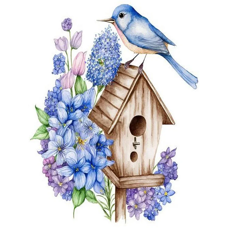 Bird House 30*40CM(Canvas) Full Round Drill Diamond Painting gbfke