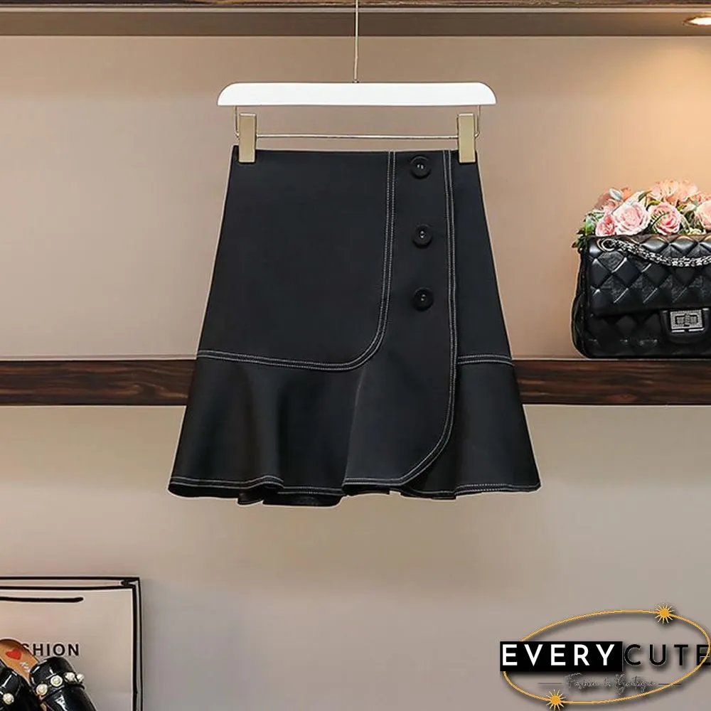 Chiffon Tee+Solid Color Skirt P10788