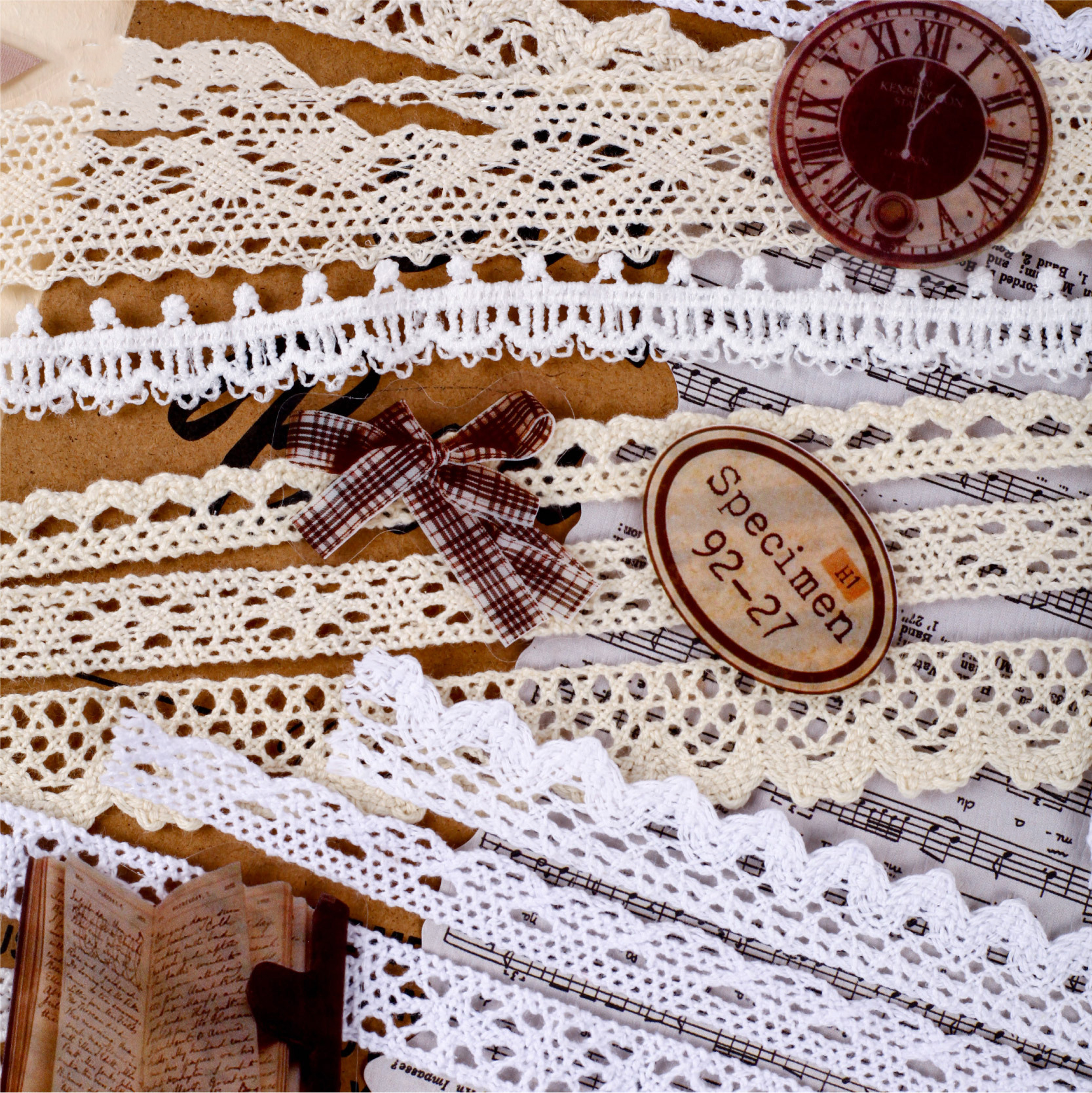 소재 패키지 - 만주안 시리즈 빈티지 할로우 레이스