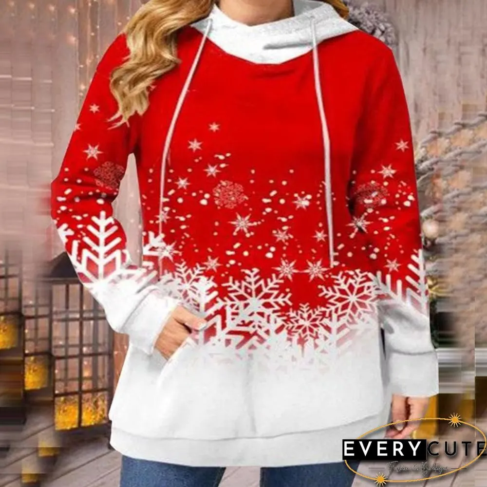 Pullover Snowflake Women Hoodie