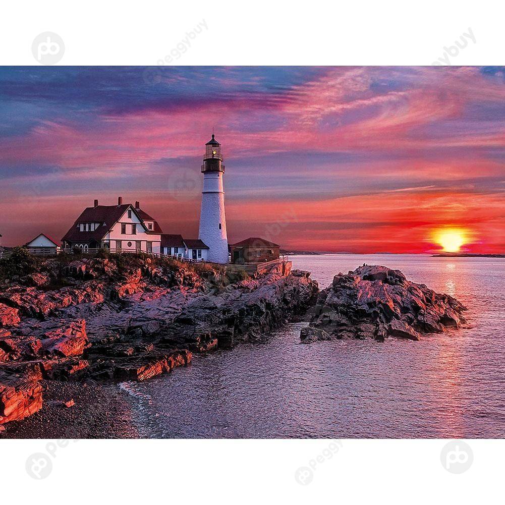 

30*40CM Round Drill Diamond Painting-Sunrise, 501 Original