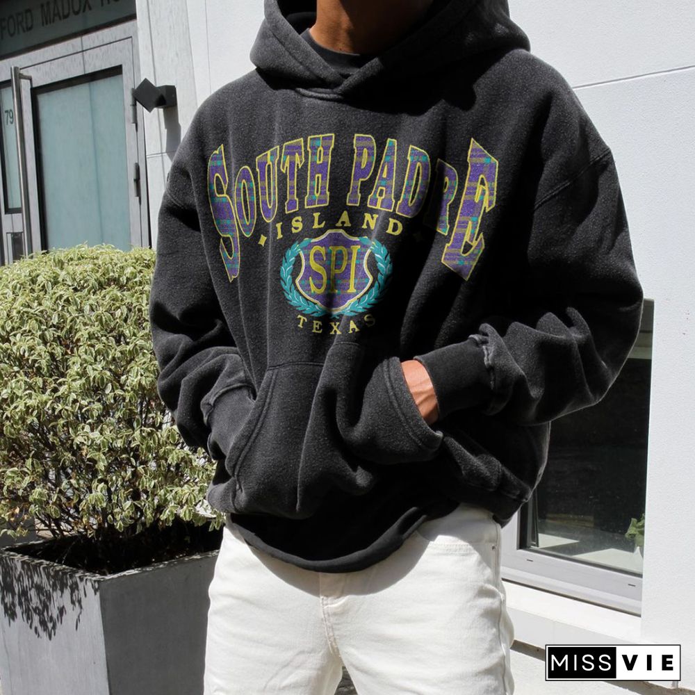 Retro South Padre Arch Print Hoodie