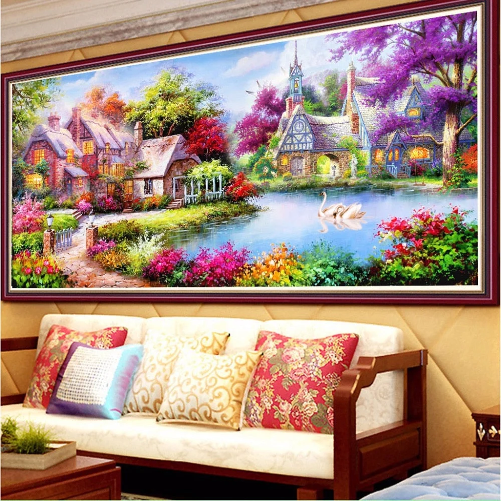 2019 New arrived diamond painting cross diamond painting diamond embroidery needlework cube drill and home decoration for gift