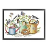 Bird And Kettle - 14CT Stamped Cross Stitch 34*26cm/13.39*10.24in