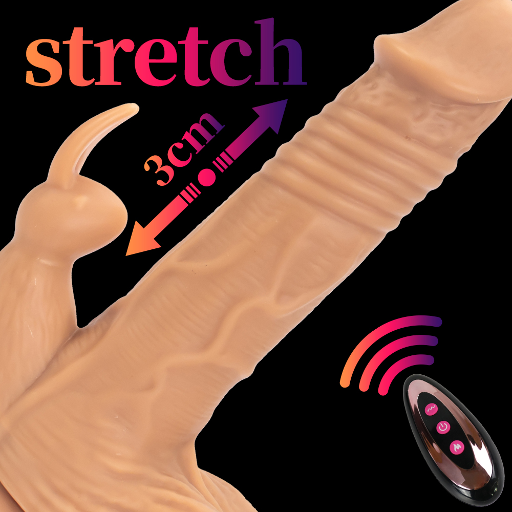 8.26in Heating Thrusting Realistic Dildo Rabbit Vibrator
