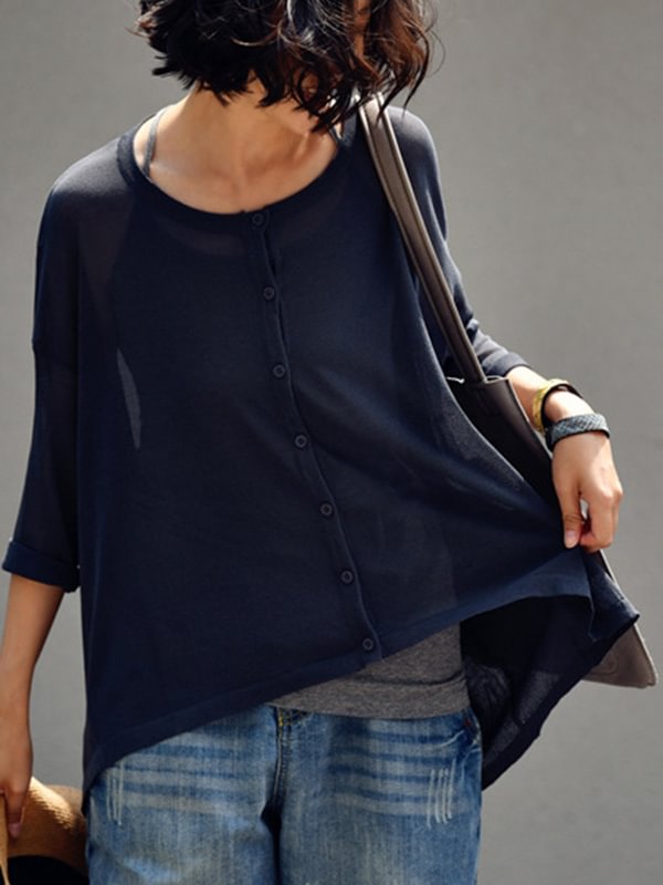 Casual Solid Color Thin Sun-Protection Outerwear