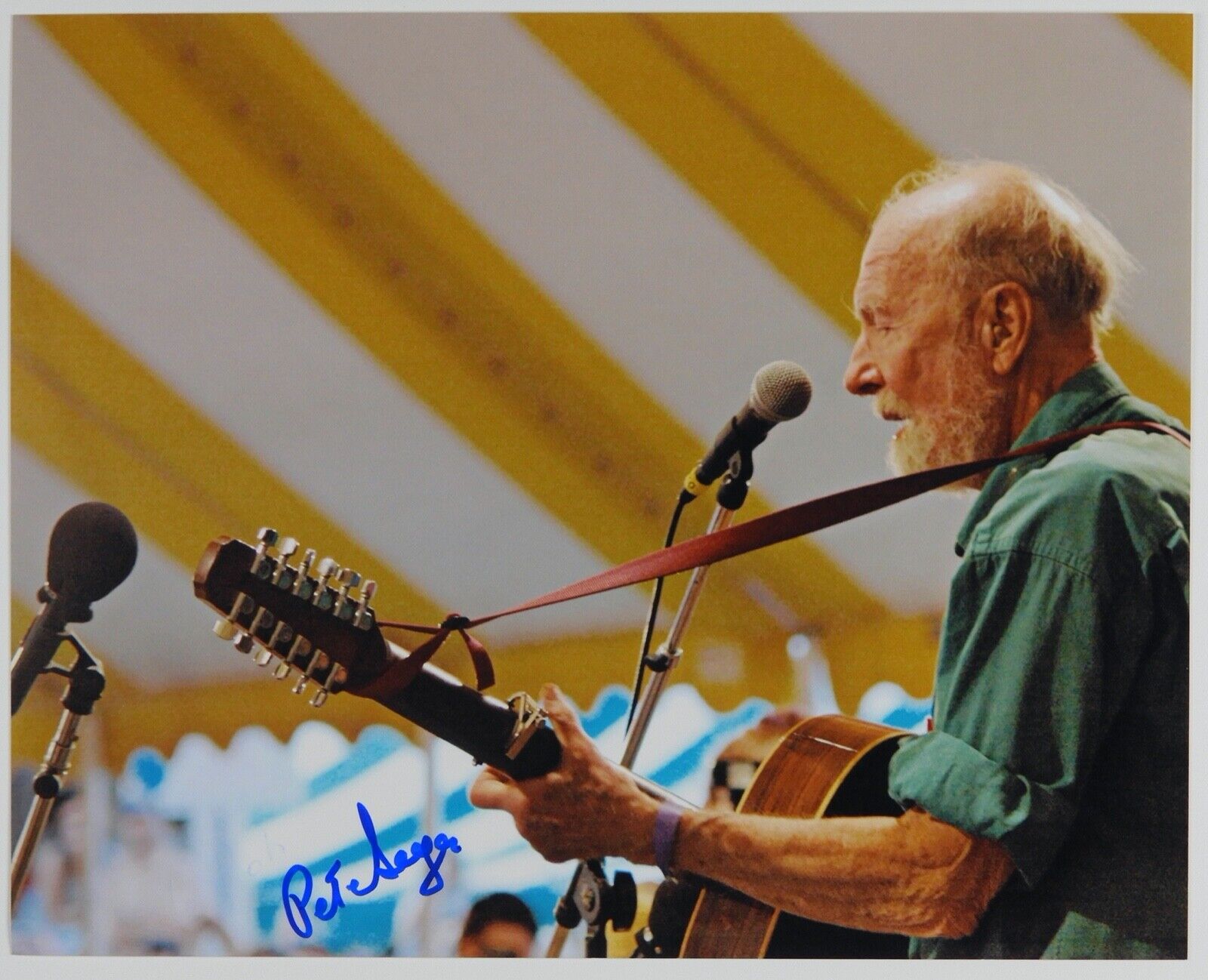 Pete Seeger JSA Signed Autograph 8 x 10 Photo Poster painting