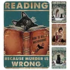 4PCS Girl and Cat - Vintage Metal Signs Set - 20*30cm/30*40cm