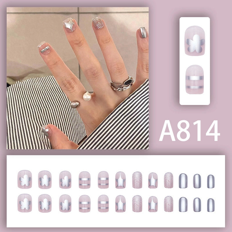 New Popular Simple Wearable Nail Patch 24 Pieces Boxed Pure Desire Style High Sense Factory Direct Sales