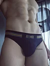 Men's Sexy Color Stripe Seamless Low Waist Letter Briefs